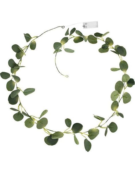 1 stk. Eukalyptus Bladranke med LED-lys - 200 cm
