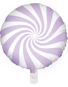 Ljus Lila Candy Mönstrad Folieballong 45 cm