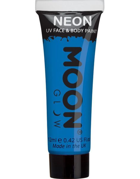 Blå Neon UV/Blacklight Ansikts- och Kroppsfärg 12 ml