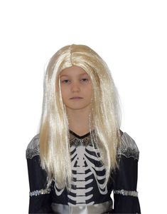 Lang Blond Barneparykk