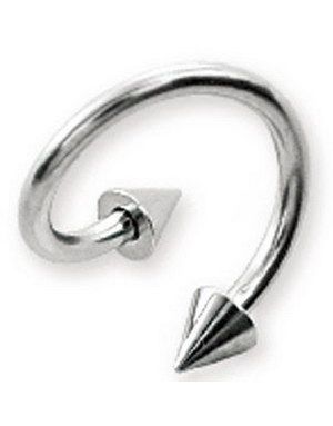 Basic Curve Ögonbrynspiercing med Spike Kulor
