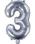 Sølvfärgade Sifferballonger 0-9 - 35 cm