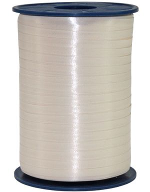 500 meter Ivory/Elfenben Ballongsnöre / Presentband - 5 mm Brett