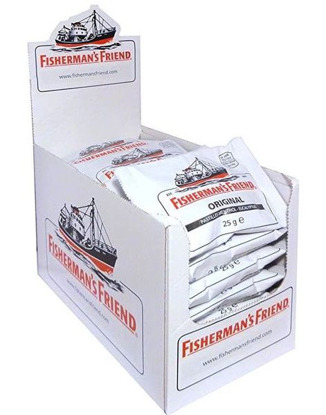 24 st Fisherman's Friend med mentol och eukalyptussmak - Hel låda 600 gram