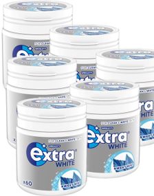 6 stk Store Extra White Strawberry Tyggegummi Bokser - Hel Eske 504g
