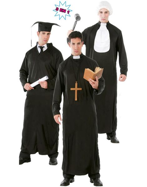 3-i-1 Examen / Präst / Domarkostym