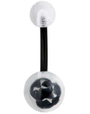 Cross Svart Navelpiercing