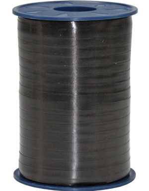 500 meter Svart Ballongsnöre / Presentband - 5 mm Brett