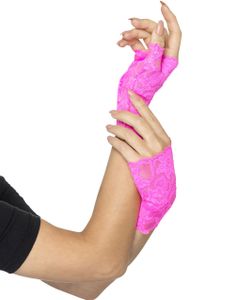 Neonrosa Spetshandskar