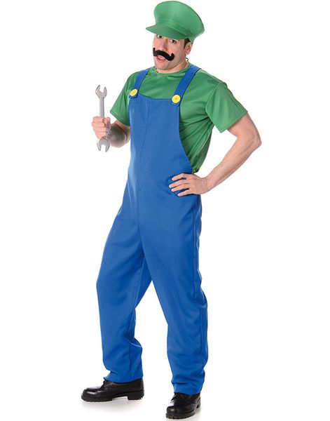 Luigi Inspirerad Herrkostym