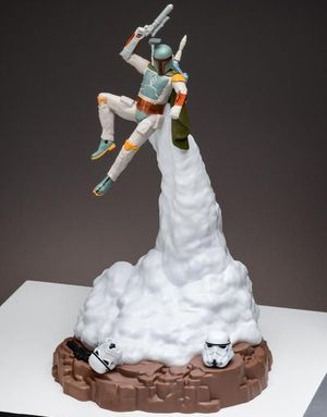 Licensierad Boba Fett Dioramalampa med justerbar ljusstyrka 32 cm