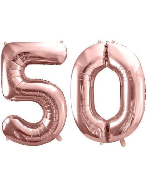 50 års ballonger - 86 cm roséguld