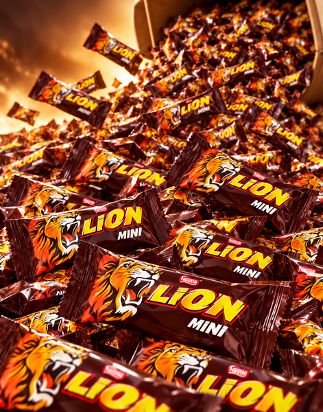 10 kg Lion Choco minis - Kjempestor Hel Eske