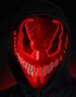 Sort Venom/Carnage Inspireret Maske med Rødt LED Lys