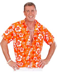 Orange Hawaii Maskeradskjorta