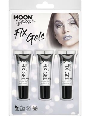 3 stk Klar Fixeringsgelé till Glitter10 ml
