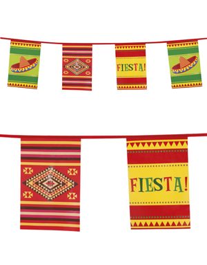 10 Meter Banner med Flaggor - Taco Fiesta