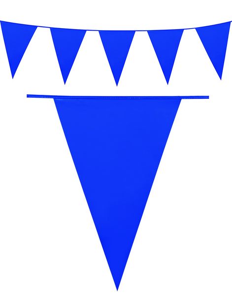 Royal Blå Banner med Stora Vimpel Flaggor 10 meter