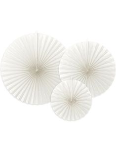 3 stk Vita Pappersrosetter
