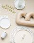 Fat med Stett til Godteri og Kaker 24x14,5 cm - Beige