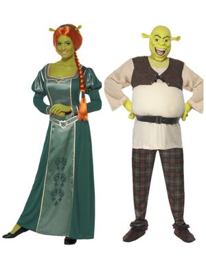 Parkostym - Fiona och Shrek Licensierade Kostymer