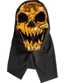 Guldfärgad Monstermask Med Huva