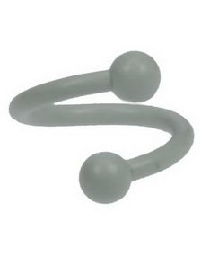 Twister - 1,2 x 8 mm Vit Ögonbrynspiercing