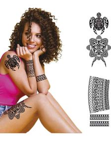 4 stk Store Midlertidige Tribal Tatoveringer 