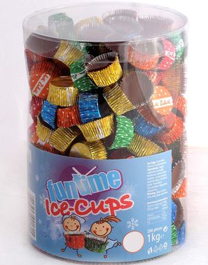Funtime Ice-Cups - Burk med 200 stk Is-Choklad