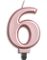 VELG BLANT 0-9 Tall - Rose Gullfarget Kakelys 9 cm
