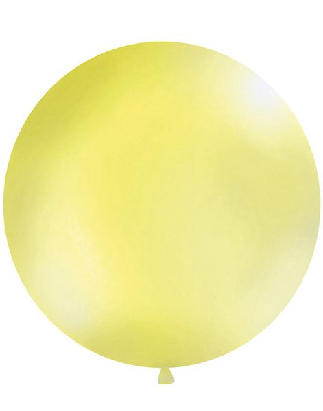 GUL Pastellfärgad Rund JUMBO Ballong 1 meter