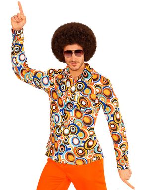 70 Tals Disco Bubblor Kostymskjorta till Man