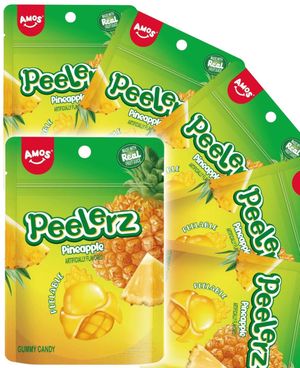 24 st Peelerz Gummy Pinapple - Skrellbart Gelegodteri med Ananassmak - Hel Låda 1,56 kg