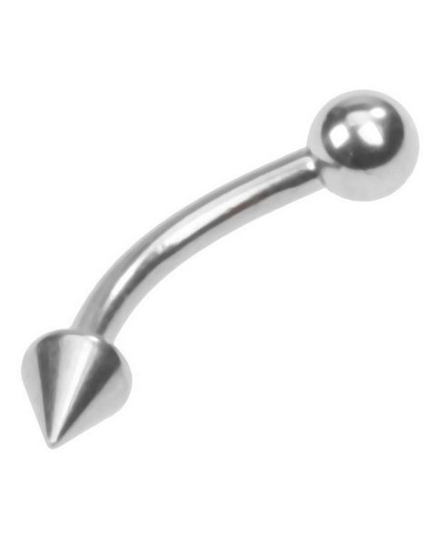 Ögonbrynspiercing med Spike med Rund Kula - 1.2 x 8 mm