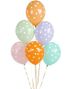 50 stk Pastellfargede Ballonger med Hvite Prikker 30 cm