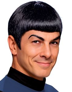 Svart Spock Inspirert Kommandant Parykk