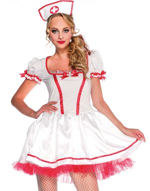 Naughty Nurse - Sjuksköterska Dräkt 2 Delar