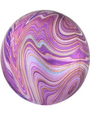 Lilla Marble Metallisk Orbz / Ballongboble 38 cm