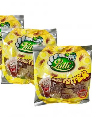 13 st Lutti Sura Fötter - Fizzy Vingummifötter med Colasmak - Hel Låda 1,69 kg
