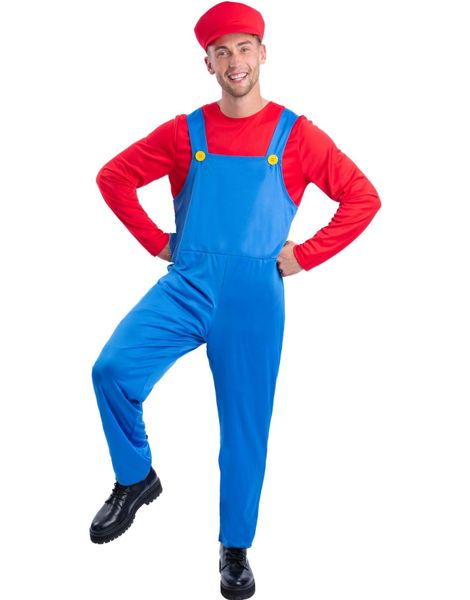 Mario Inspirert Unisex Kostyme til Voksen