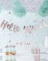 Rosè Guldfärgad Banner 1,5 Meter - Hello World