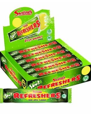 60 stk Swizzels Refreshers Chew Bar med Sur Äppelsmak