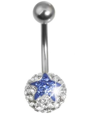 Stardom Navelpiercing - Vit/Blå