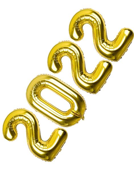 2022 ballonger - 86 cm guld