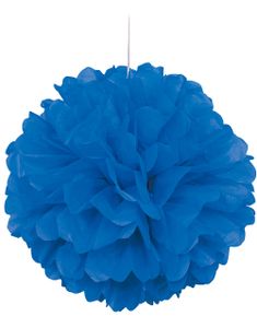 1 st Royalblå Puff Pom Pom 40 cm