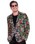 UV Glow Dia De Los Muertos Blazer til Mann - L