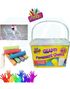 24 stycken Large Chalk i olika färger - Street Chalk i en stor hink