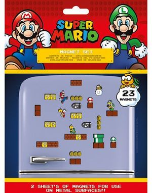 23 stk Super Mario Kjøleskapsmagneter