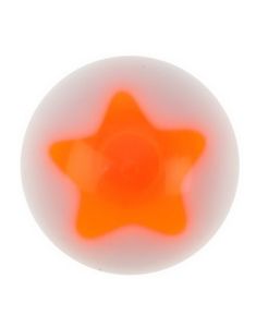 Stjärna Orange - Vit Akrylkula
