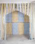Tosidig Blå/Beige Waffle Folie Ballong for Backdrop/Bakgrunn 55x110 cm